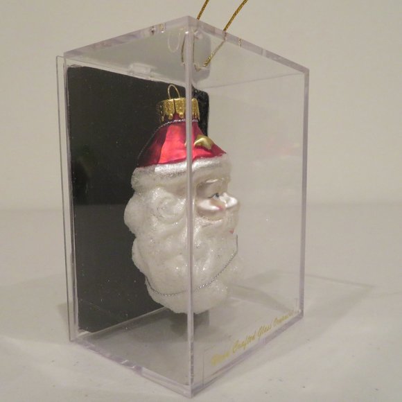 Christmas Glass Ornament Santa Handcrafted by Unique Treasure Gift Box Keepsake - Picture 5 of 6